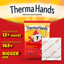 Load image into Gallery viewer, ThermaHands Hand Warmers [9720 Pack-1 pallet] - Premium Quality (Duration: 12 + Hours of Heat) Air-Activated, Convenient, Safe, Natural, Odorless, &amp; Long Lasting Warmers. 54 BOX(180 Packets/Box)